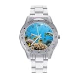 FekiLoot Watches for Men Big Face Stainless Steel Wristwatch Casual Watch