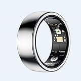 Kuxlagz Smart Ring with Sleep Monitoring, Step Counting, Heart Rate, Blood Oxygen for iOS and Android, Health Tracker,No Subscription Fee (Silver, 8#)