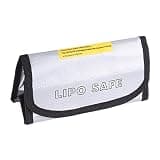 ciciglow Guard Battery Safe Bag Fire Resistant ExplosionProof Protector for Home 1Pc Silver 7.3"
