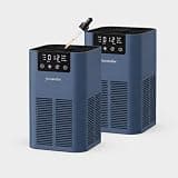 Air Purifier for Home Bedroom, HEPA Air Purifier with Air Quality Display, Quiet Sleep Mode, 3 Speeds, 2/6/12H Timer, 360° Air Intake, Air Filter for Dust, Smoke, Odor, 2Pack, Blue