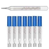 ARTIBETTER 8Pcs Glass Temperature Measurement Tool, Accurate Oral Thermometer for Adults, Body Thermometer with Easy Reading, Reliable Thermometer for Family Home Use, Under Tongue Thermomete