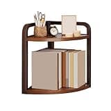 WANGHAI2024M Bookcases Multi-Functional Corner Organizer Shelf Metal and Artificial Board Triangular Bookshelf