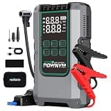 Pownym Portable Jump Starter with Air Compressor, 320A Peak Car Battery Booster for Up to 3.0L Gas Engines, 150 PSI Tire Inflator, 8000mAh Power Bank, LED Flashlight