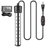 ALFYRCFT Immersion Water Heater,1500W Pool Heater with Switch Control,Bathtub Heater with Intelligent Temperature Control Us Plug