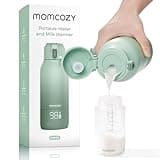 Momcozy Portable Bottle Warmer for Travel โ Dual Heating Modes for Breast Milk & Water, Portable Milk Warmer with Fast Heating & Long Battery Life, 17 Ounces Large Capacity to Meet Your All-Day Needs