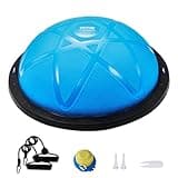 VEVOR 23-inch Half Exercise Ball Trainer, 660 lbs Capacity Balance Ball, Includes Resistance Bands and Pump, Ideal for Full Body Workouts, Yoga, and Strength Training at Home Gym, Blue2