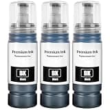 ASEKER Replacement for EPT522 Ink Bottles Refill 3 Black Multipack Us with ET-2400 ET-2720ET-2800 ET-2803 ET-2840 ET-4700 ET-4800 ET-4810 Printer (3BK)