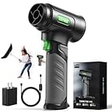 Easywox Handheld Cordless Turbo car Dryer,756w 1200g Turbo air Blower for Drying Cars, Electric Leaf Blower for Patio/Lawn/Garage/Snow, 8×3000mah Battery w/USB-c Fast Charging, Lightweight & Portable