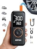 AstroAI L4 Tire Inflator Portable Air Compressor, 150PSI Portable Air Pump for Car Tires with Pressure Gauge LED Light, Electric Air Pump Quick Inflation for Cars, Motorcycles, Bikes, Tires, Balls