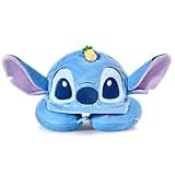 MINISO Disney Stitch Neck Pillow, 100% Pure Memory Foam, Lilo & Stitch Travel Pillow with Washable Cover, for Airplane, Car, Home, Office (Blue)