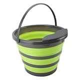 Omquot Mini Folding Washing Machine 10L Ultrasonic Cleaning Portable Washing Machine for Underwear Baby Clothes Green