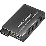 BLIYEE Gigabit SingleMode Fiber to Ethernet Media Converter, Dual SC Fiber, 1000Base-LX to 10/100/1000Base-Tx Gigabit SMF Fiber SC to Copper RJ45 Ethernet Converter, up to 20km, UL Certified