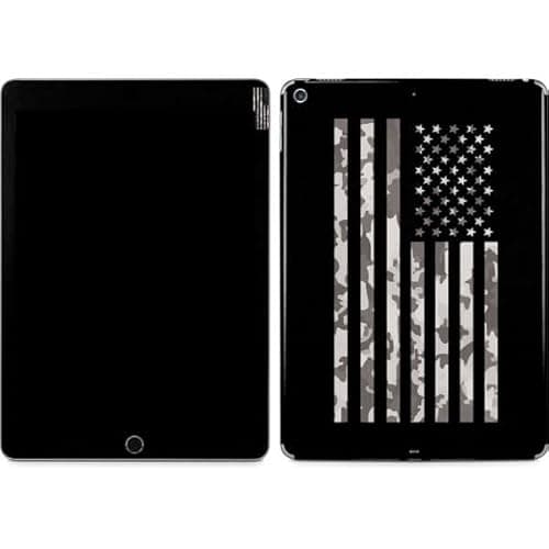 Skinit Decal Tablet Skin Compatible with iPad Air 2 - Officially Licensed Black and White Camo American Flag Design