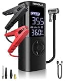 TEMOLA Jump Starter with Air Compressor, Portable Jump Box with LCD Display, LED Light, Smart Cables, 12V Car Jumper Starter Portable, 150PSI Car Battery Jump Starter for Cars, Trucks, SUVs