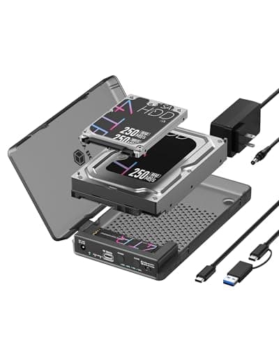 M.2 NVMe to SATA 2.5”/3.5” SSD/HDD Docking Station, ICY BOX USB-C 10Gbps Bidirectional Clone Station for M.2 NVMe SSD to SATA 2.5”/3.5” SSD&HDD, SATA to NVMe SSD Cloner&Reader, Offline Cloning