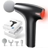 RENPHO Portable Mini Massage Gun with Heat, Handheld Percussion Neck Massager, Compact and Travel-Friendly, Electric Back Massage Gun for Men and Women