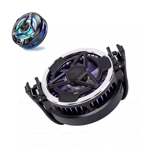GOWENIC Magnetic Phone Cooler with 15W Wireless Charging, Wireless Charger with Cooling Fan, Cell Phone Fan Cooler with RGB Lights, Radiator for Gaming, Car Charger