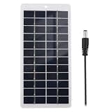 SUNGOOYUE Mini Solar Panel, Polycrystalline 5W 12V Portable Solar Charger with DC5521 Output, Lightweight Compact Design for Home Lighting Small Systems Emergency Kits (Port)