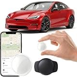 GPS Tracker for Vehicles Hidden Magnetic Case Car Tracker Device Works with Apple Find My (iOS Only) Waterproof Worldwide Real-Time Tracking for Cars No Subscription No Monthly Fee Replaceable Battery