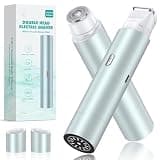 NIPOO Bikini Trimmer for Women, Dual Head Face Shaver Body Hair Trimmmer, IPX7 Waterproof Womens Electric Razor for Legs, Lake Green