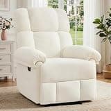 Korser Recliner Chair, Living Room Chairs for Adults, Thick Upholstered Manual Recliner with Side Pockets, Small Recliner for Small Spaces, Lounge Chair for Nursery Bedroom Apartment RV, Chenille