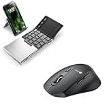 iClever BK08 Foldable Bluetooth Keyboard with Touchpad & MD360 Bluetooth Mouse for Laptop