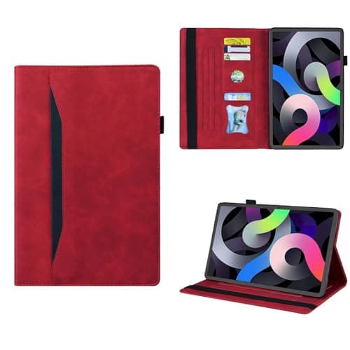 MIGOTODA PU Leather PC Material Hard Case for iPad 6/5 9.7-inch (6th Generation, 2018) (5th Generation, 2017) - Model US-J5-P2-N006 (Red)