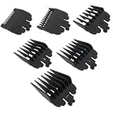HOTIOGA Pack of 6 Guards Cutting Lengths Range from 1/16” to 1/2”, Black Clliper Guide Combs for Wahx ColorPro ColorProPlus Designer Elite Pro MC2 Pilot Pro Basic
