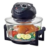 12L Air Fryer 12L, 1300W Countertop Oven,with Adjustable Temp 130-230°C & Timer,Retains Nutrients & Flavours,for Home Cooking (Black)