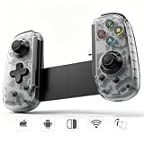 Joso Mobile Game Controller with USB-C Plug & Play, Wireless & Wired Gamepad for iPhone/Android & Switch with Hall Effect Joysticks/Dual Vibration/Turbo, Supports Cloud Gaming & Streaming (Black)