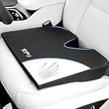 ComfiLife Car Seat Cushion–Premium Wedge 100% Polyurethane Foam Car Cushions for Driving–Auto Seat Cushion–Back & Sciatica Pain Relief for Long Drives–Comfort for Car Driver,Office, Truck Seat (Black)