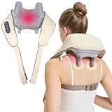 Mgfdget Wireless 4D Shiatsu Neck Massager with Heating Function, Deep Kneading Neck & Shoulder Massager Pillow for Pain Relief, for Back, Legs, Waist - Perfect Relaxation Gifts for Men Women