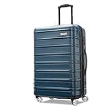 Samsonite Omni 2 Hardside Expandable Spinner Wheel Luggage, Checked Medium 24 in, Nova Teal