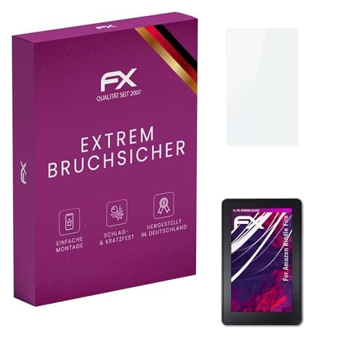 atFoliX Plastic Glass Protective Film compatible with Amazn Kindl F¡re, 9H Hybrid-Glass FX Screen Protector