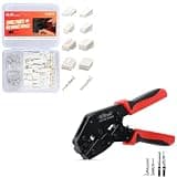 JRready ST6519 Mini-Fit Jr Pin Connector Kit 2Pin 4Pin 6Pin 8Pin 5557 Series + ACT-SY-JRN011S-H Mini-Fit Jr Crimping Tool with Locator Ratchet Open Barrel Crimp Hand Plier 18-24AWG