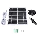 20W Wall Mount Solar Panel IP68 Monocrystalline 5V Charger with 9.8ft Cable for Security Camera