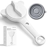 Jar Opener for Seniors & Arthritis, 4-in-1 Manual Bottle Can Lid Opener with Non-Slip Pad, Adjustable jar openers for seniors Ergonomic Kitchen Gadget for Weak Hands Left-Handed Kid Friendly