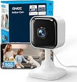GNCC 2K Indoor Security Camera for Home, Pet Camera 2.4g/5g WiFi, Mini Dog Cam with Phone App, Motion Detection, Works w/Alexa, Cloud & SD Card Storage, Fixed View, Plug-in