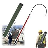 Spliceable Rescue Hook Equipped Tool with Strage Bag, Hot Stick Utility Hook for Electric Power Maintenance, Epoxy Resin Electrical Safety Tool(Red,1.5m 1-Section 10-35kv)
