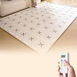 Heated Floor Mats, Heated Floor Carpet, Heated Floor Mat with Easy-Clean PVC Surface, Radiant Floor Heater, Fast Heating Floor Heating Pad for Under Desk, Yoga, Home and Office