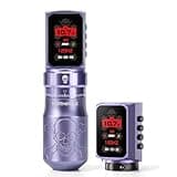 Wormhole 2 PCS 2,300mAh Batteries Tattoo Gun Wireless Tattoo Machine Multi-function Tattoo Pen Smart Display, 3 Working Modes, Extra Battery Adjustment 7 Strokes Length for Artists