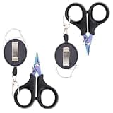 SNBBGT 2 Piece Fishing Scissors for Braided Line Fishing Line Cutter Saltwater and Freshwater Portable Braided Line Cutter Stainless Steel with Titanium Coating Fishing with Retractable Coil Lanyards