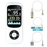 Rechargeable Handheld Pulse Oximeter Overnight Continuous Monitoring Health SpO2 level alarm with Respiration for Aviation and Athletic Wellness Tracking