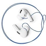 Podstring Anti-Lost Airpod Pro Strap, New Version Strap for Wireless in-Ear Earbuds with Ear Tips, Airpod Pro Lanyard - Blue (Compatible with Airpods Pro 1 2 3, Sony, Beats, Samsung, Bose)
