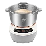 Electric Dough Maker with Ferment Function,5L/169.09Oz Tabletop Dough Mixer Machine with Clear Digital Screen,200W Automatic Stainless Steel Flour Kneading Machine for Pizza Bread(Silver)