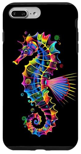 Seahorse Rainbow Colors Pop Art Aquarist Ocean Seahorses Case for iPhone 7 Plus/8 Plus