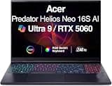 MichaelElectronics2 Customized Laptop, Created Using Acer Predator Helios Neo 16S AI Gaming Laptop 16.0" (Intel Ultra 9 275HX, GeForce RTX 5060 8GB, 16GB/32GB/64GB RAM, 1TB/2TB/4TB SSD, Win 11 Pro)