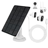 Security Camera Solar Panel, 360 Degree Adjustable IP66 Waterproof Wall Mount, Security Camera Solar Panel Charger, for Villa School Restaurant Hotel Store, Camping Light Power Bank