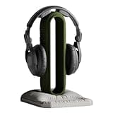 All You Need Accessories AYNA Puff Series Headphone Stand, Minimalist Cushion-Style Headset Holder for Desk, Wide Arch Display for Over-Ear Gaming Headphones, Sage Green/Grey Base