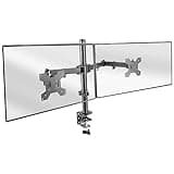 Mars Gaming MARM2 Black, Dual Arm Monitor Mount for Screens up to 27", Articulating and Height Adjustable, Sturdy Frame, VESA75 and VESA100 Compatible
